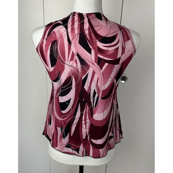 La Khaki Top Jrs Sz Medium Black Pink Built in Blouse Y2K Vintage Fairy Coquette - Picture 5 of 6